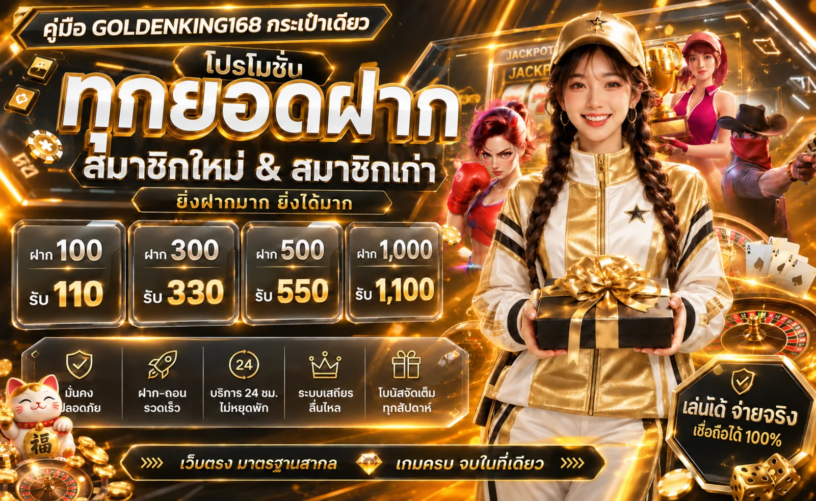 GOLDENKING168 กระเป๋าเดียว คู่มือใช้งานหลายค่าย